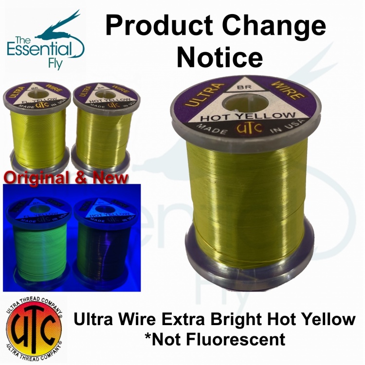 Utc Ultra Wire Extra Bright Hot Yellow Fly Tying Materials